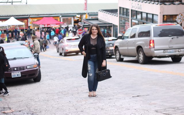 lovely in la boohoo plus size bodysuit waterfall trench coat black pike place market downtown seattle