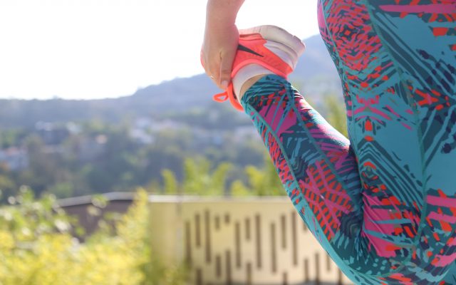 Lovely in LA Katie K Active Rushour Legging Palm Print Aqua Rushour Racerback Tank Plus Size Fitness Los Angeles Urban Sweatshirt Aqua