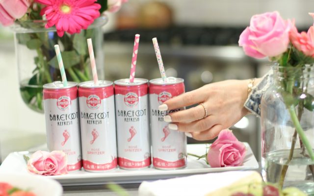 barefoot wine in a can rose spritzer
