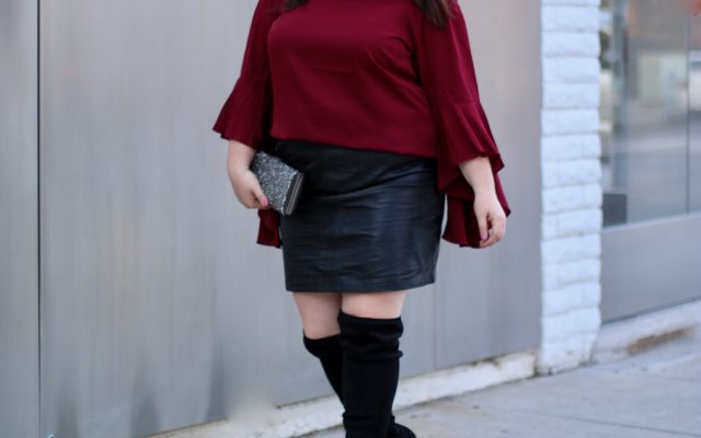 City Chic Macy's Off the Shoulder Top Holiday Outfit Ideas