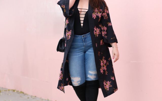 slink eden jeans sam edelman overtheknee boots casual outfits with floral kimono lovely in la