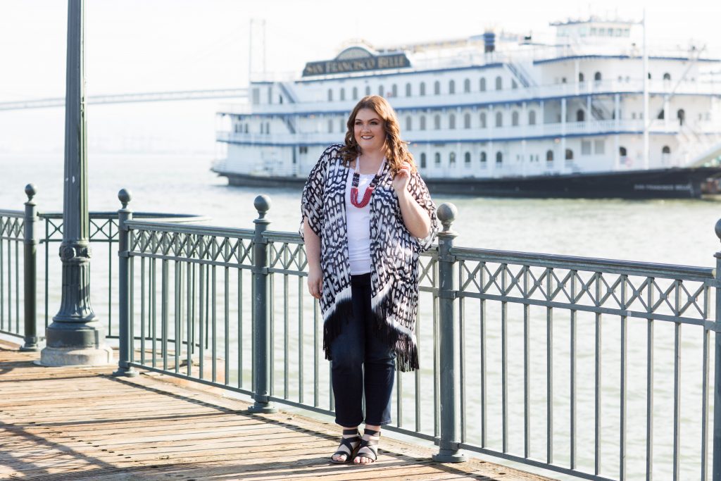 lovely in la catherines plus sizes wandering soul kimono topper plus size blogger los angeles san francisco curvy