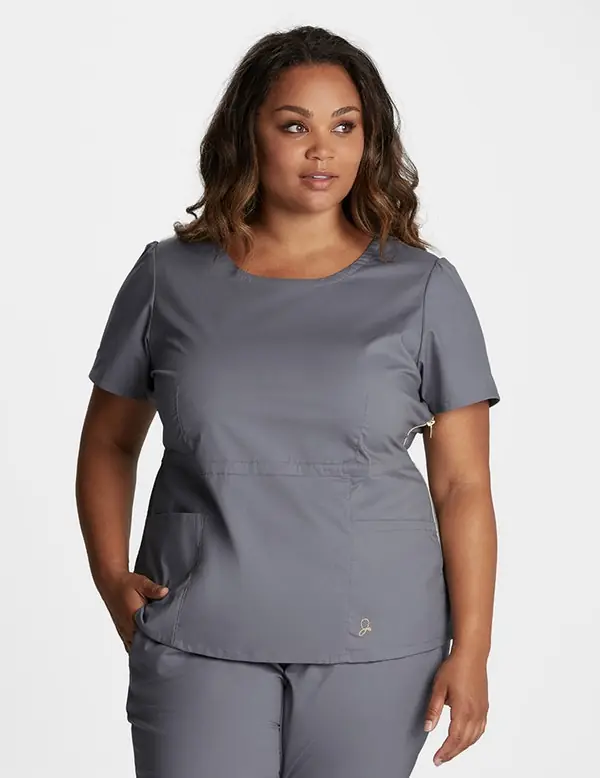 Jaanuu Curve Peplum Top Plus Size Doctor Scrubs