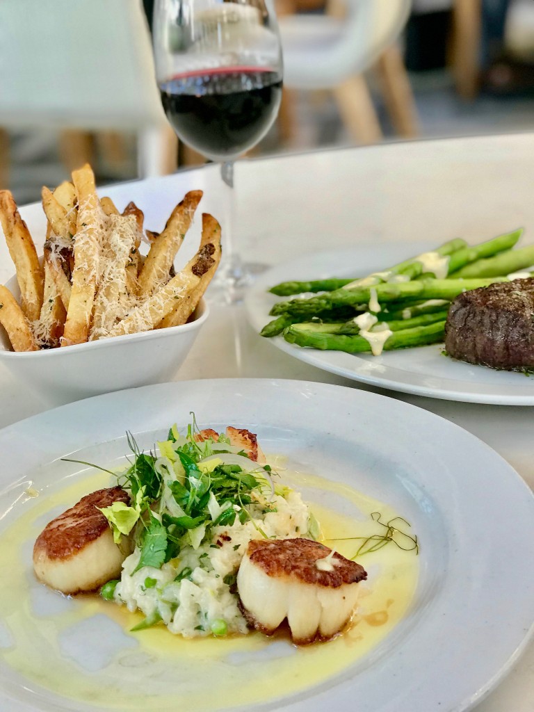 Scallops, filet mignon, truffle fries gluten free menu ocean prime