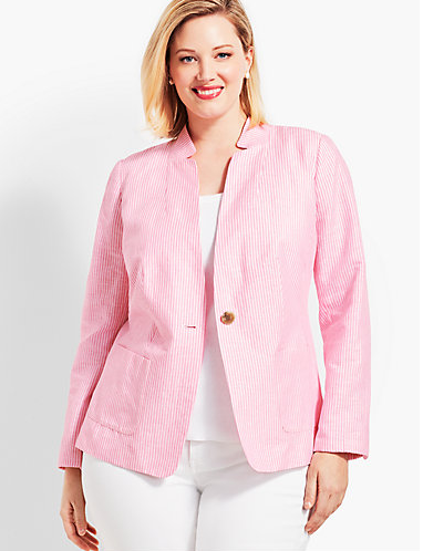 Talbots Stripe Lightweight Jacket