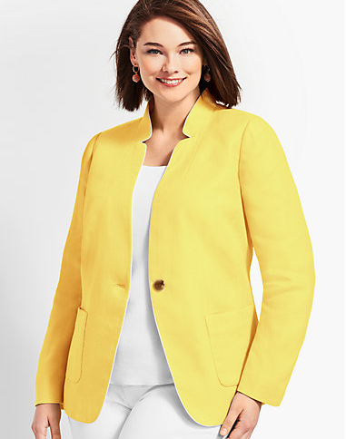 Talbots Bright Lightweight Blazer Yellow