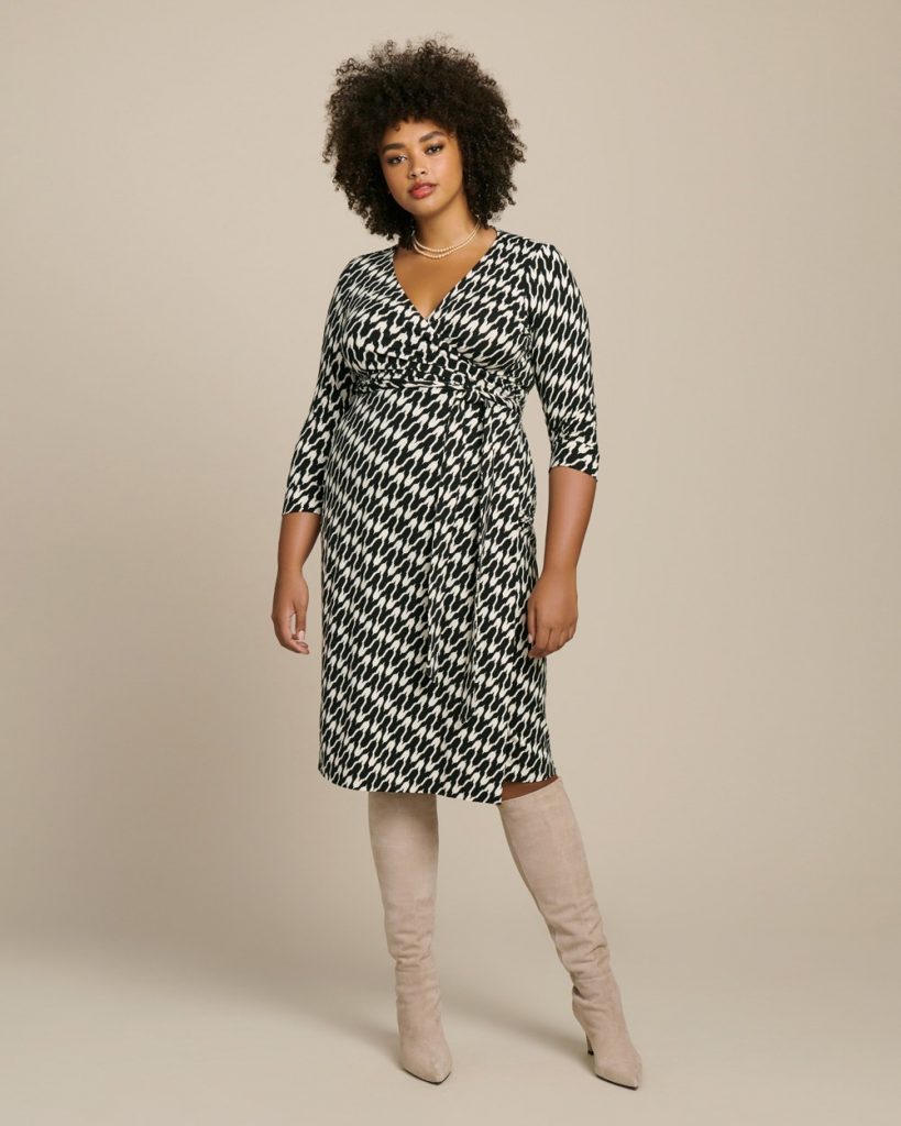 dvf plus size wrap dress